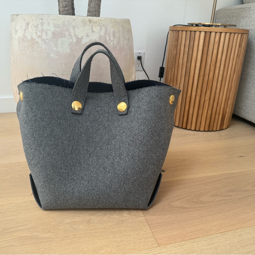 Celine Felt Orb Tote (by Phoebe Philo) - Grey